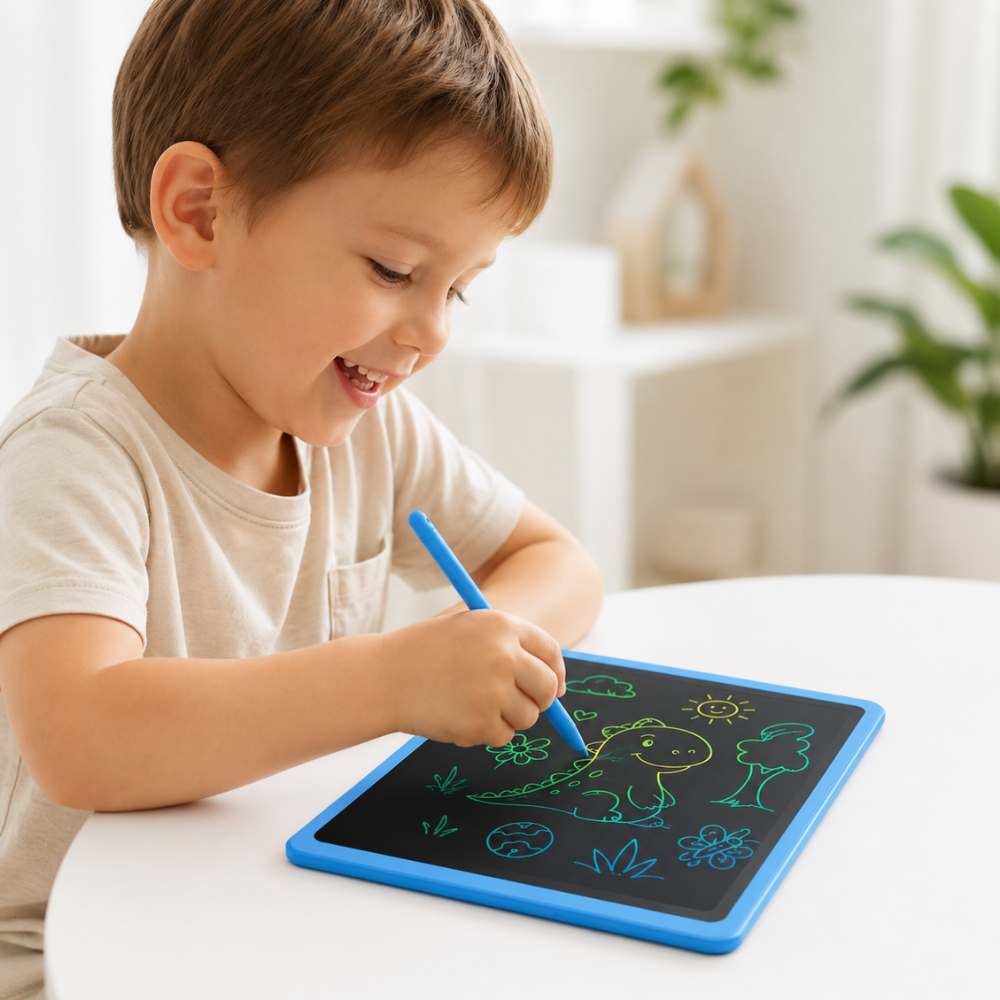 LCD Writing Tablet for Kids – Reusable Drawing & Writing Board with Stylus